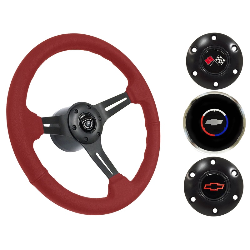 1967-68 El Camino Steering Wheel Kit | Red Leather | ST3060RED