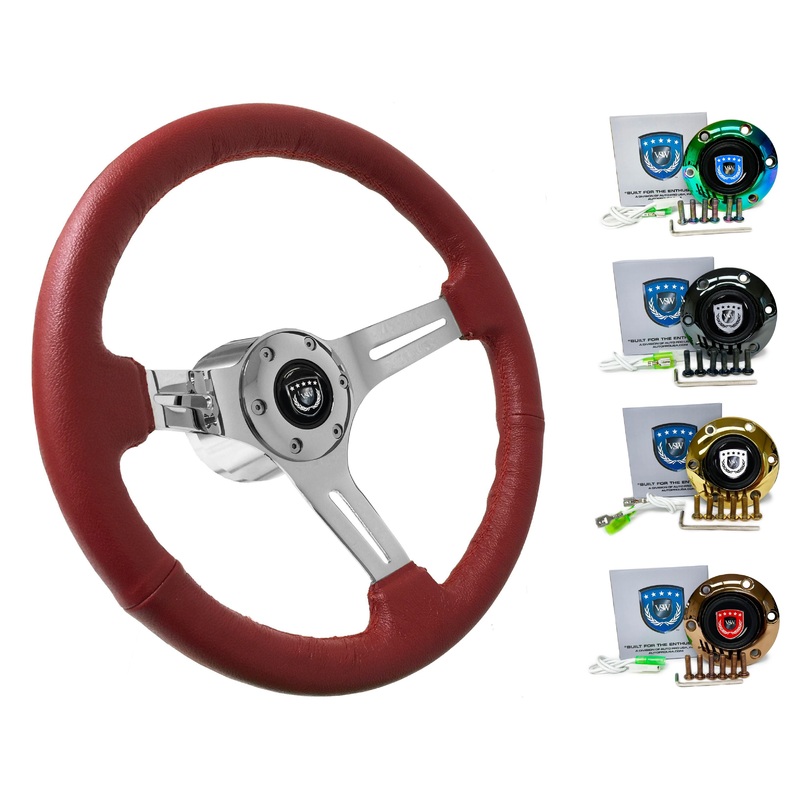 1985-88 BMW 5 Series Steering Wheel Kit | Red Leather | ST3012RED