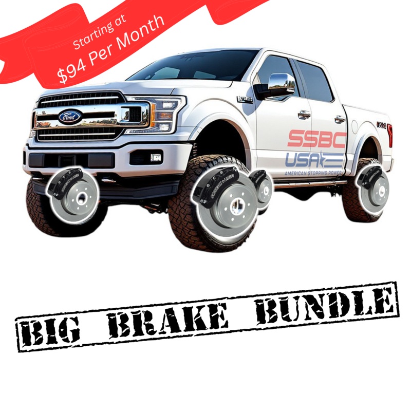 American Made 4 Wheel Brawler LT Direct Fit Billet Aluminum Big Brake Bundle. Black A415-2021BLK-BBB
