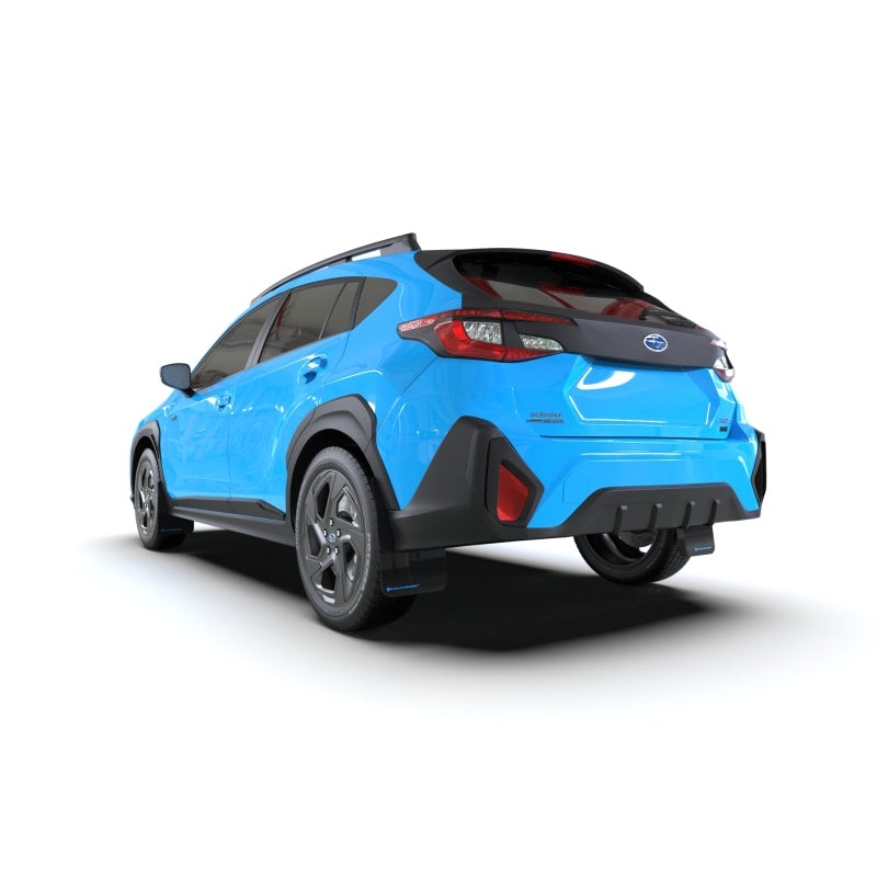 Rally Armor 2024 Subaru Crosstrek Black UR Mud Flap Light Blue Logo