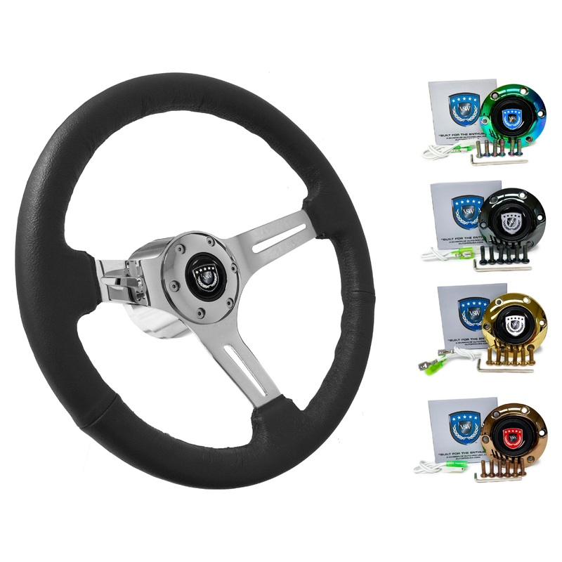 1984-90 BMW 325i Steering Wheel Kit | Black Leather | ST3012BLK