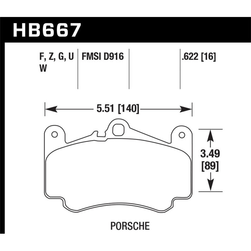 Hawk 02-05 Porsche 911 Carrera 4 Turbo Look/Carrera 4S Front HPS Street Brake Pads