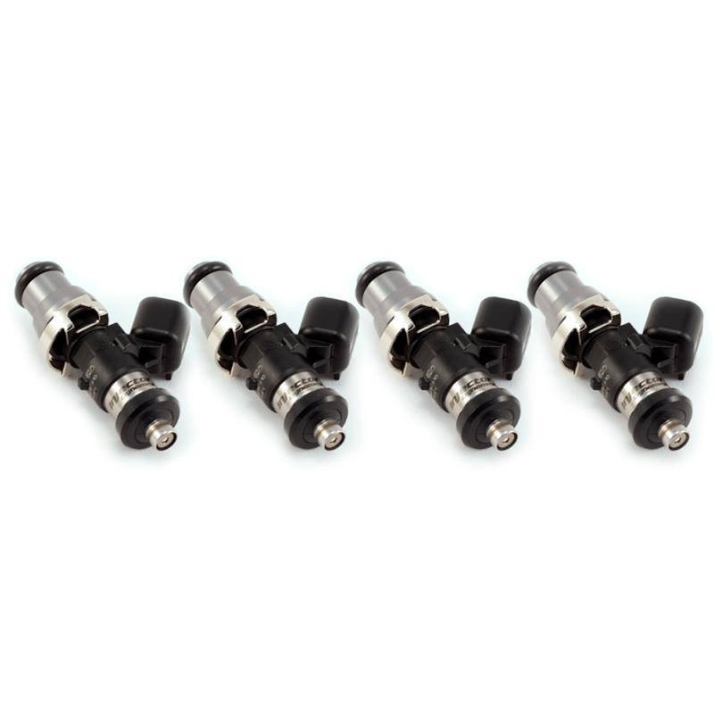 Injector Dynamics ID1300x, for 94-05 Mazdaspeed Miata / 1.8L Turbo, 11mm (blue) adaptors, -204 lower cushions (remove lower o-ring retainer) Set of 4.