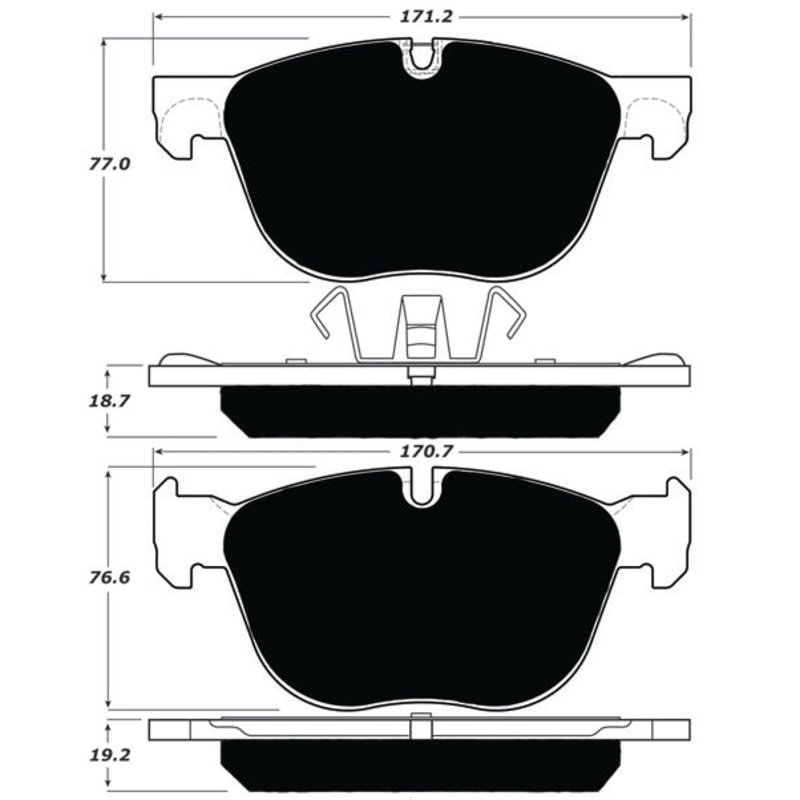 Porterfield Brake Pads for 2010 BMW X5 4.8i