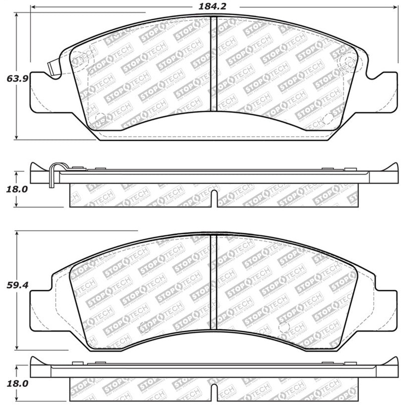 StopTech Street Select Brake Pads – Front/Rear