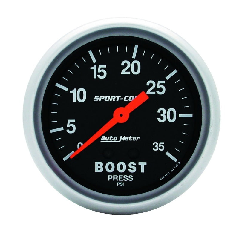 Autometer Sport-Comp 66.7mm 0-35 PSI Mechanical Boost Gauge Universal | 3404
