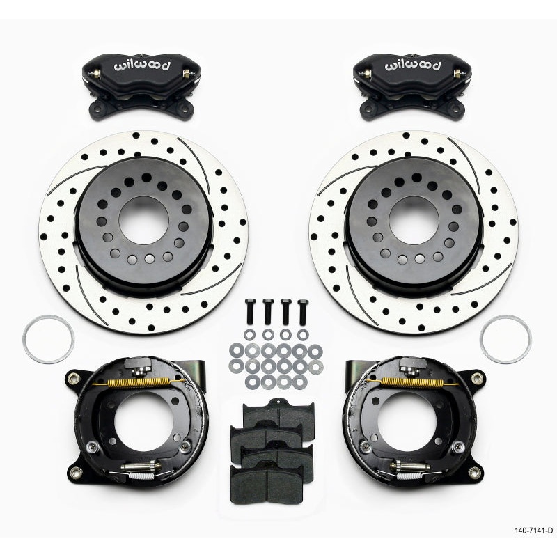 Wilwood Forged Dynalite P/S Park Brake Kit Drilled Chevy 12 Bolt w/ C-Clips