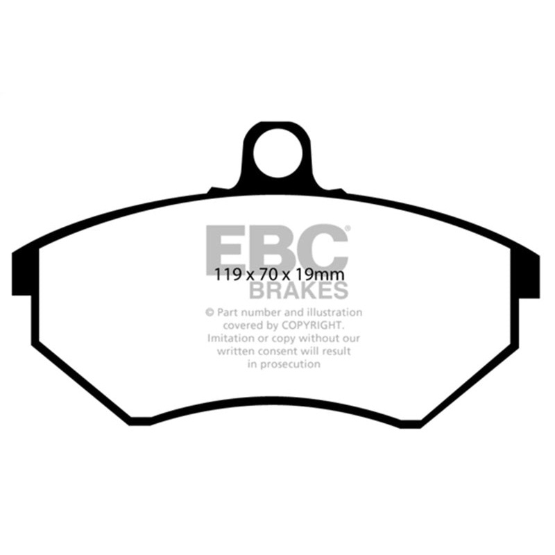 EBC 89-93 Volkswagen Corrado 1.8 Supercharged Yellowstuff Front Brake Pads