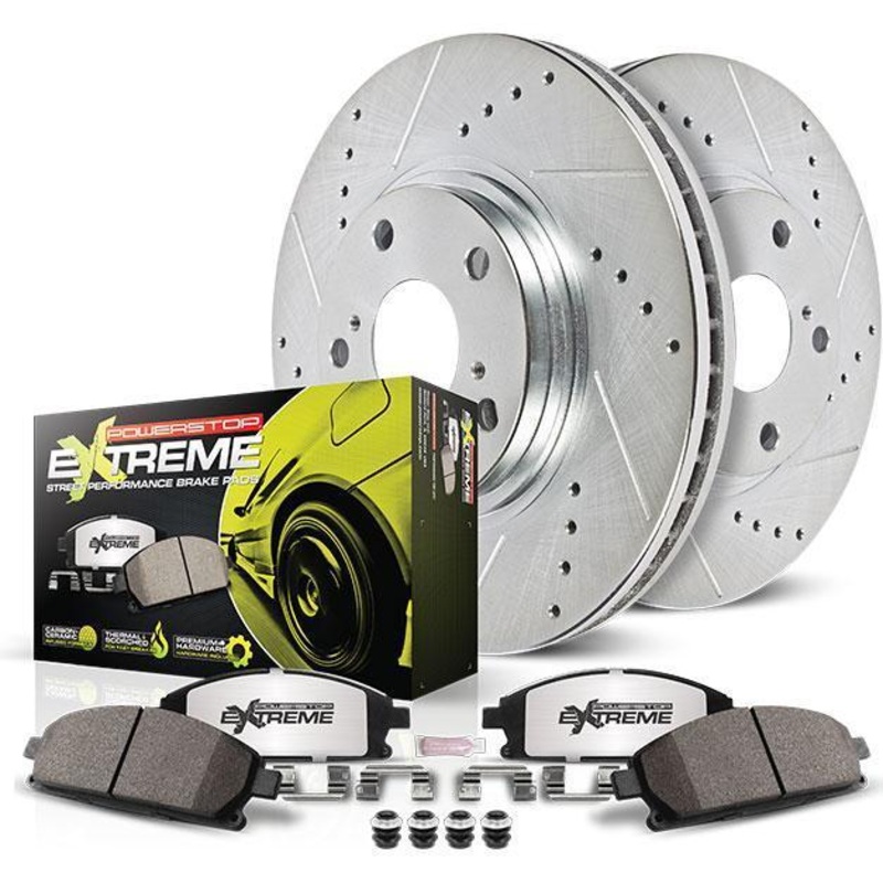Power Stop Z26 Street Warrior Brake Kit – Front | 2006-2007 Subaru WRX (K2367-26)