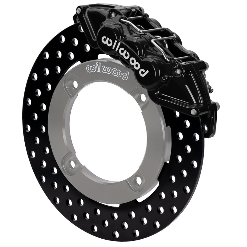 Wilwood 19-22 Honda Talon 1000 Black 6-Piston Front Kit 11.25in – Drilled Rotors