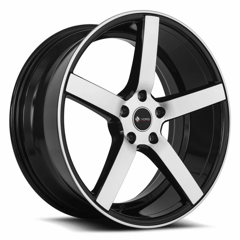 VORS TR5 20″ 5×112 Black Machined Face
