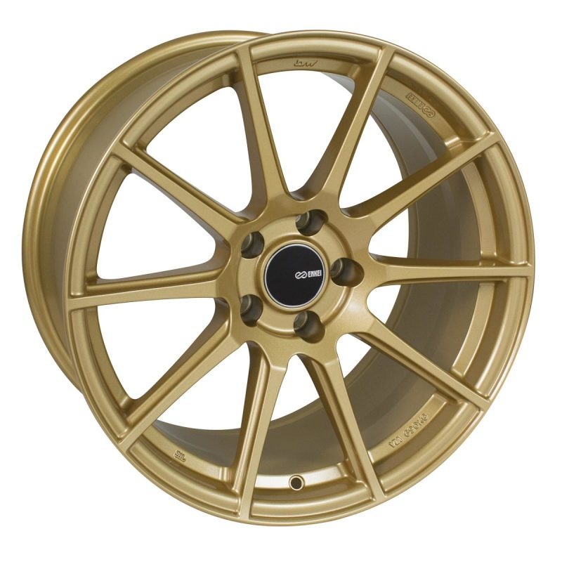 17×8.0 Enkei TS10, 5×100 45mm Offset 72.6mm Bore Gold Wheel