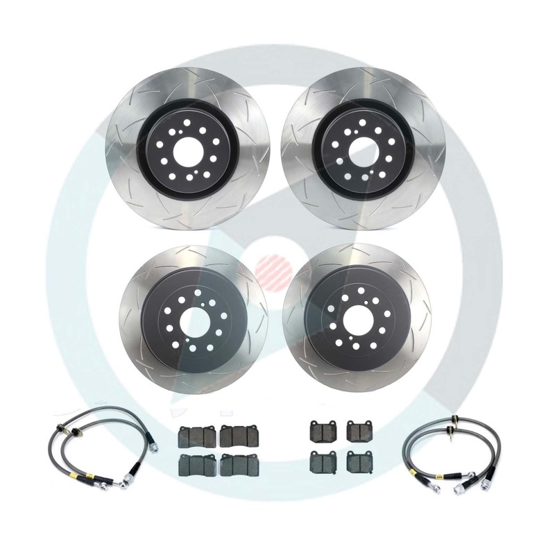 DBA T3 4000 Brake Rotor Package Deal – Choice of Pads – 2022+ WRX w/ Manual Rear Parking Brake