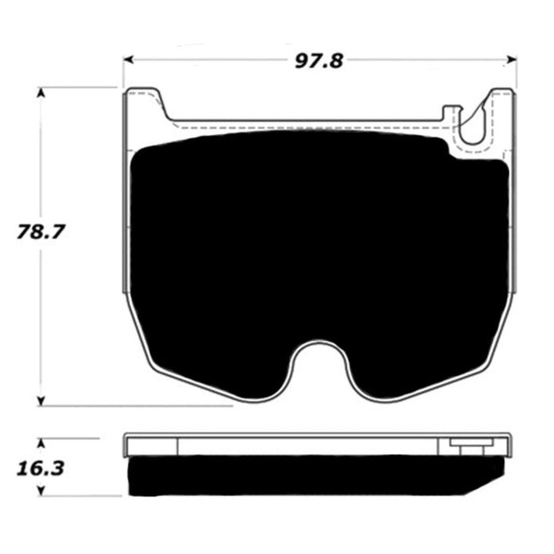 Porterfield Brake Pads for 2005 MERCEDES-BENZ SL55 AMG w/8piston Front Caliper