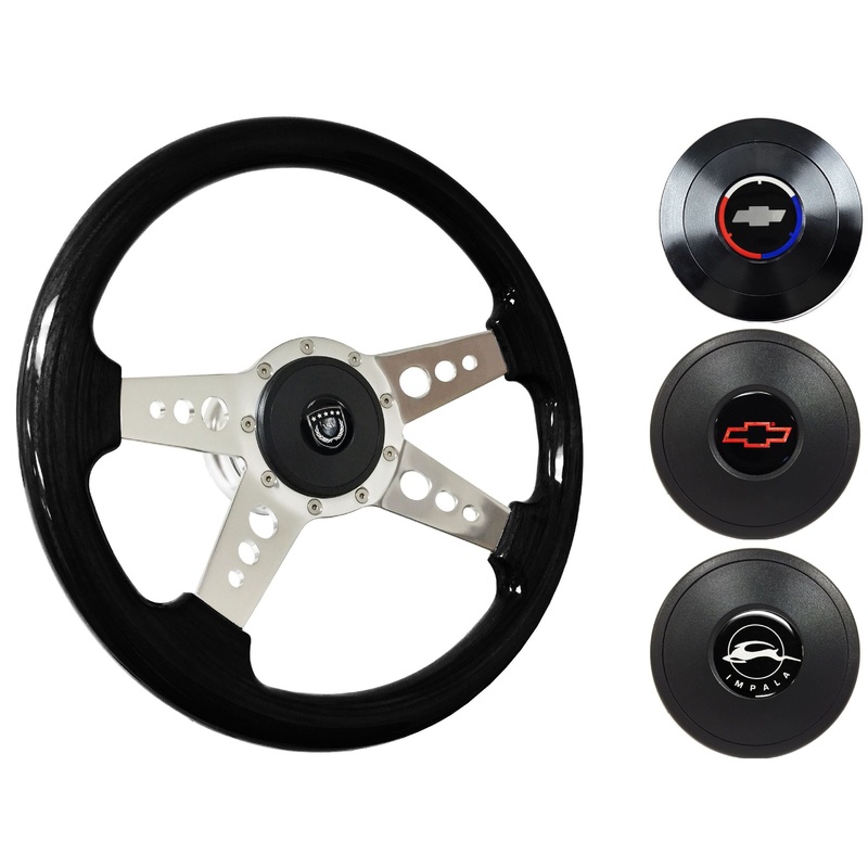1969-85 Impala Steering Wheel Kit | Black Ash Wood | ST3081