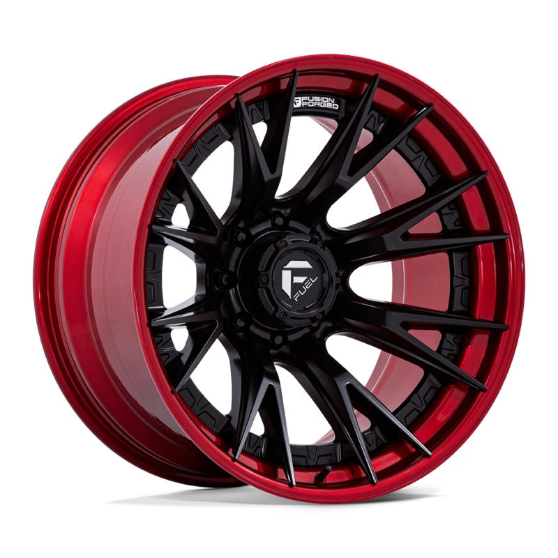 Fuel Wheels FC402 Catalyst 22″ 8×180 Matte Black With Candy Red Lip