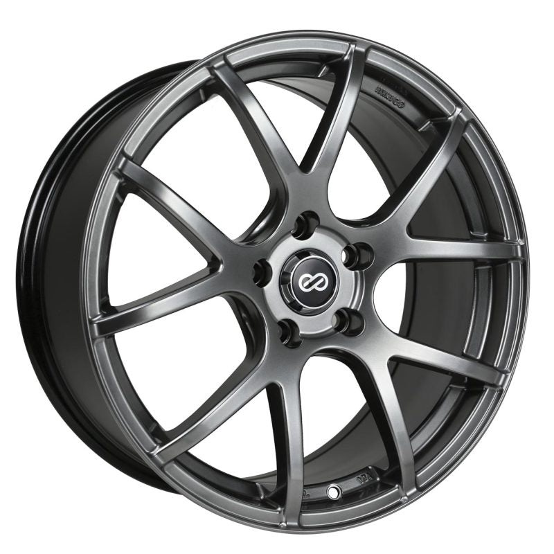 Enkei M52 17×7.5 42mm Offset 4×100 Bolt Pattern 72.6mm Bore Dia Hyper Black Wheel