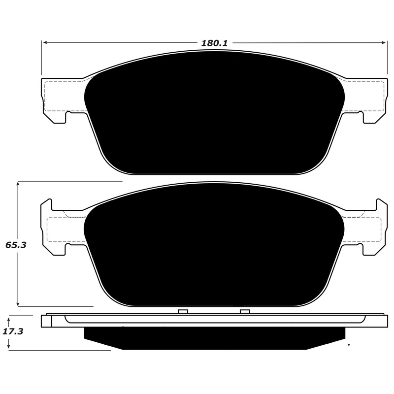 Porterfield Brake Pads for 2017 FORD FOCUS ST