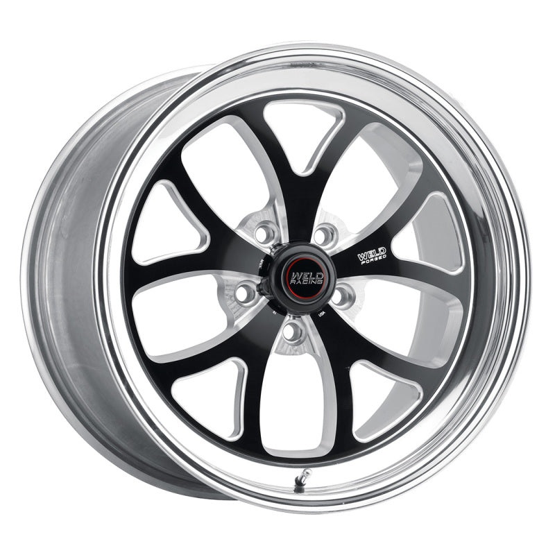 Weld S76 17×11 / 5×4.75 BP / 7.7in. BS Black Wheel (High Pad) – Non-Beadlock