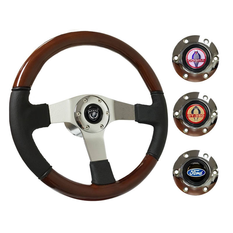 1979-82 Ford Mustang Steering Wheel Kit | Mahogany Wood – Leather | ST3019