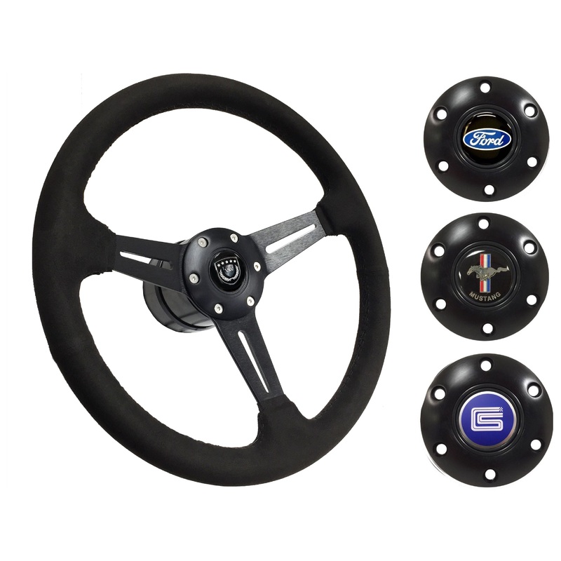 1984-04 Ford Mustang Steering Wheel Kit | Black Ultralux Suede | ST3584BLK
