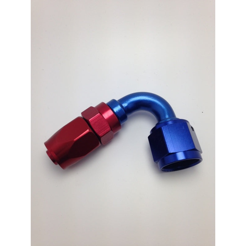 Fragola -6AN x 120 Degree Pro-Flow Hose End – Blue/Red