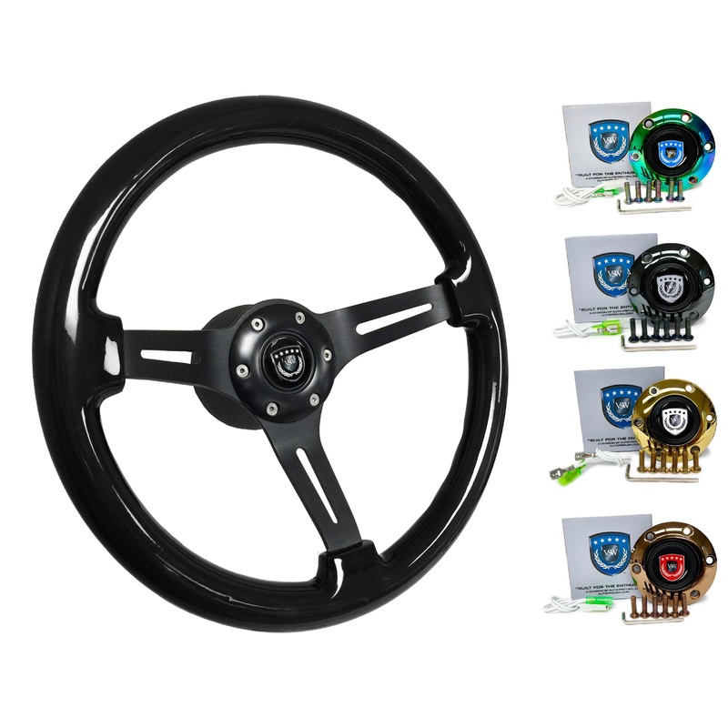 1985-88 BMW M5 Steering Wheel Kit | Black Ash Wood | ST3073