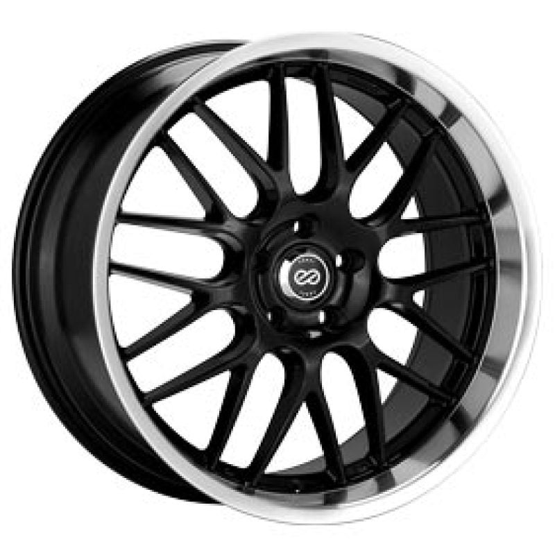 Enkei Lusso 20 x 8.5 40mm Offset 5×114.3 Bolt Pattern Black w/ Machine Lip Wheel