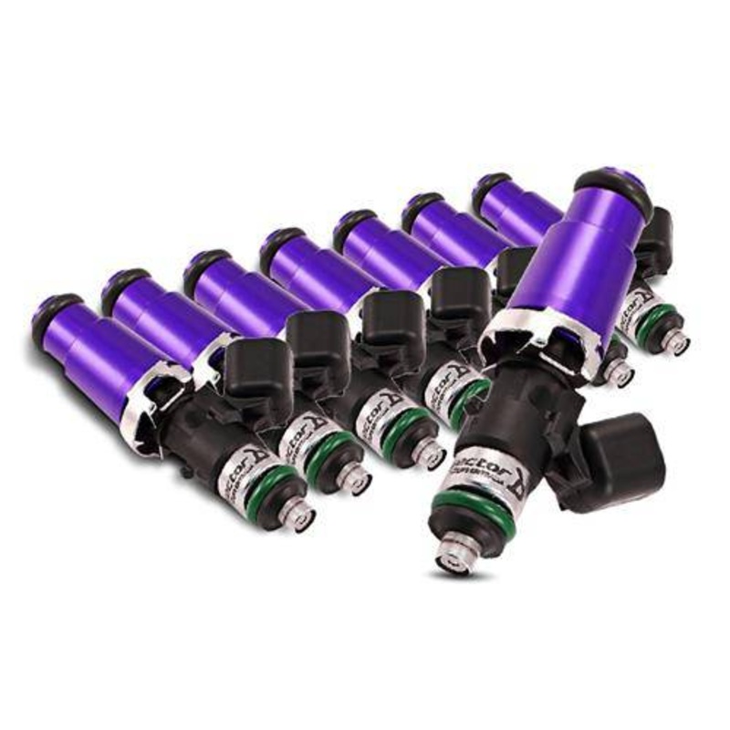 Injector Dynamics ID2600-XDS, for 05-10 Ford Mustang GT 4.6L applications. 14mm (purple) adapters. Direct plug-in. Set of 8.
