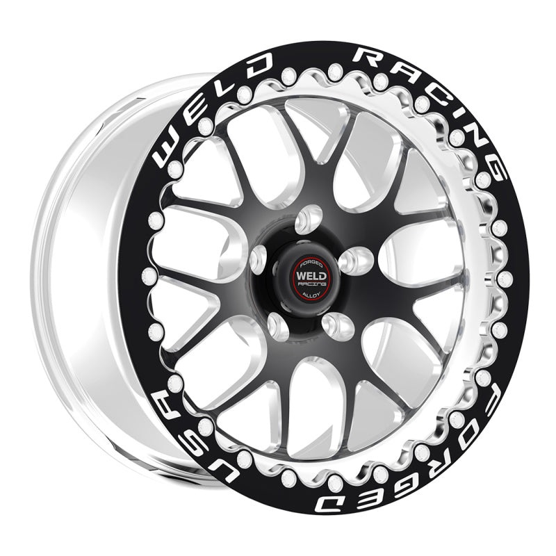 Weld S77 17×9.5 RT-S HD 6×5.5 BP / 6.2in. BS Black Wheel 3.540 ID (Low Pad) – Single Beadlock