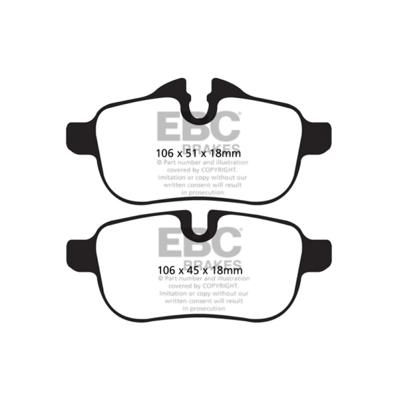 EBC 09+ BMW Z4 3.0 (E89) Yellowstuff Rear Brake Pads