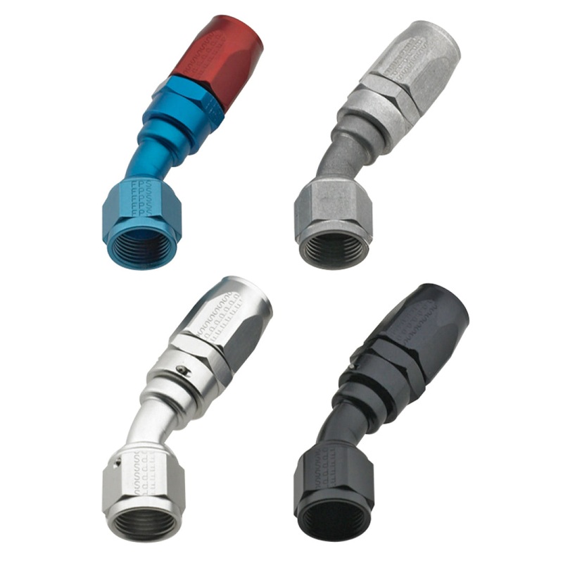 Fragola -16AN x 30 Degree Power Flow Hose End – Black