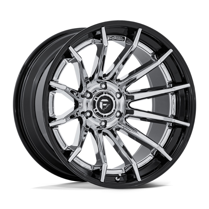 Fuel Wheels FC403 Burn 24″ 6×139.7 Chrome With Gloss Black Lip