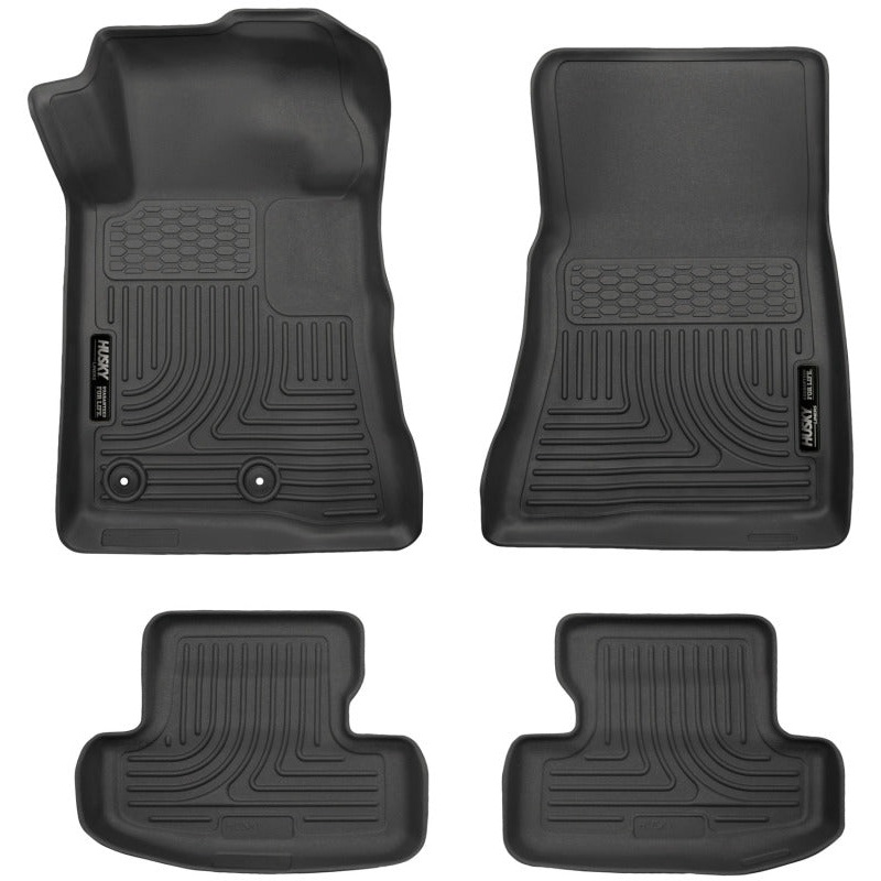 Husky Liners 15-22 Ford Mustang WeatherBeater Black Front & Second Seat Floor Liner