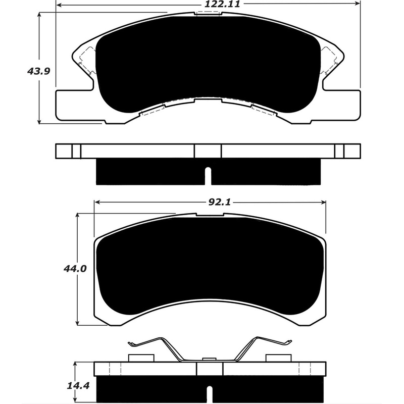 Porterfield Brake Pads for 2015 MITSUBISHI Mirage