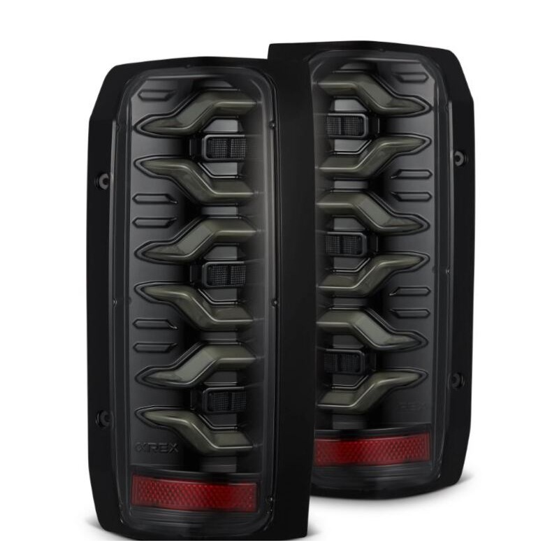 AlphaRex 87-96 Ford Bronco/F-150 Luxx-Series LED Tail Lights – Alpha-Black