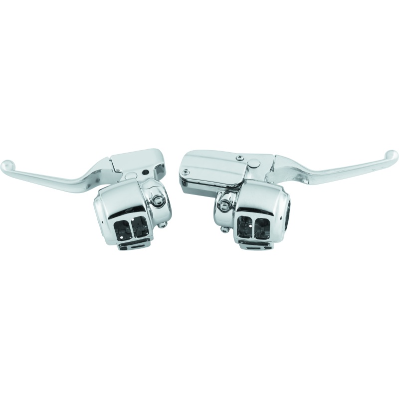 Bikers Choice 08-13 Touring Chrome Handlebar Control Kit W/O Switches FLT 11/16 Bore