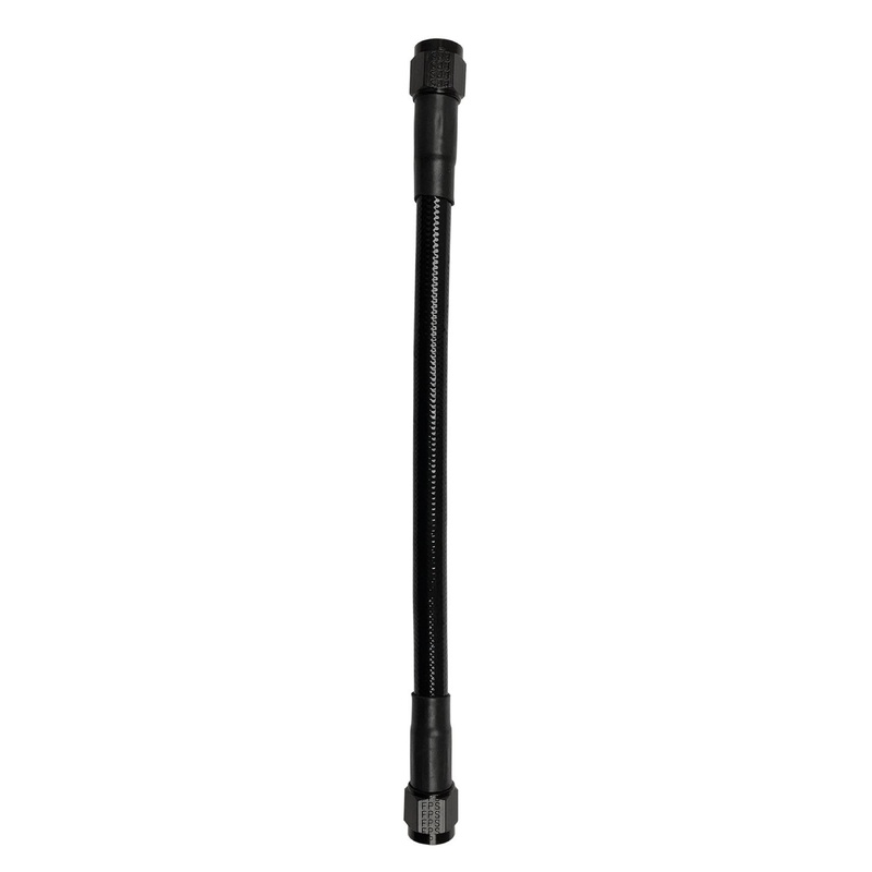 Fragola -8AN Ext Black PTFE Hose Assembly Straight x Straight 20in