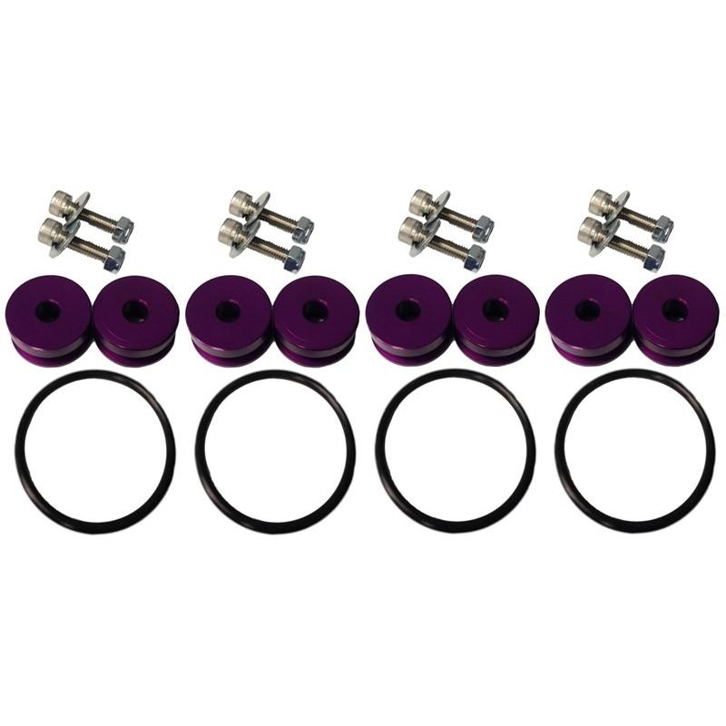Torque Solution Purple Billet Bumper Quick Release Kit Combo (TS-UNI-026PRc)