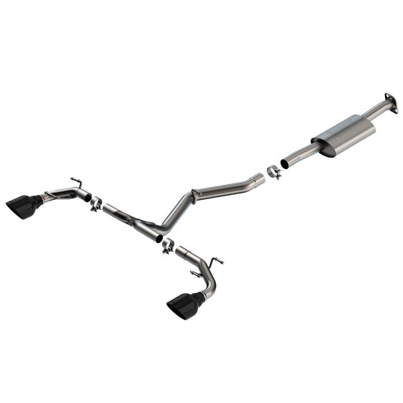 Borla 22-23 Subaru BRZ/Toyota GR86 2.4L RWD AT/MT S-Type Catback Exhaust – Black Chrome Tips