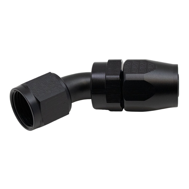 DeatschWerks 10AN Female Swivel 45-Degree Hose End CPE – Anodized Matte Black