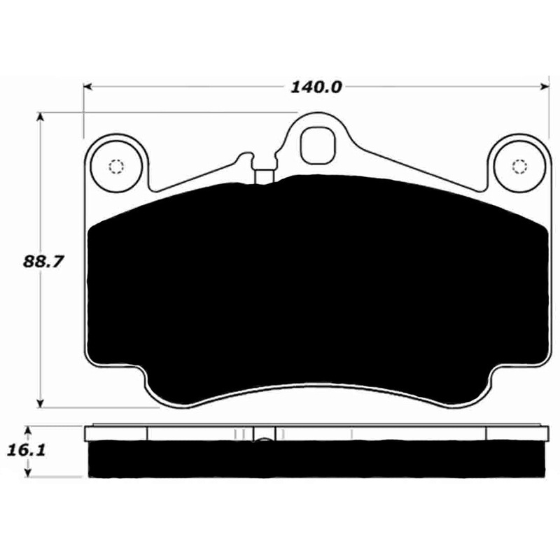 Porterfield Brake Pads for 2010 PORSCHE 911 Carrera 4 Turbo Look Type 997 w/Iron Discs
