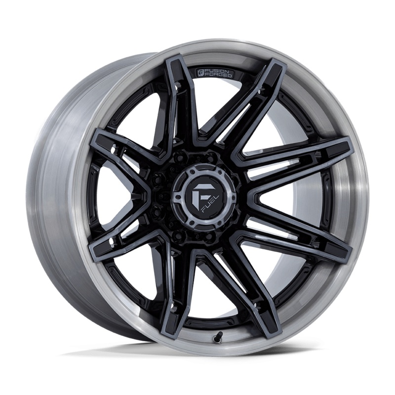 Fuel Wheels FC401 Brawl 22″ 8×165.1 Gloss Black With Brushed Gray Tint Face & Lip