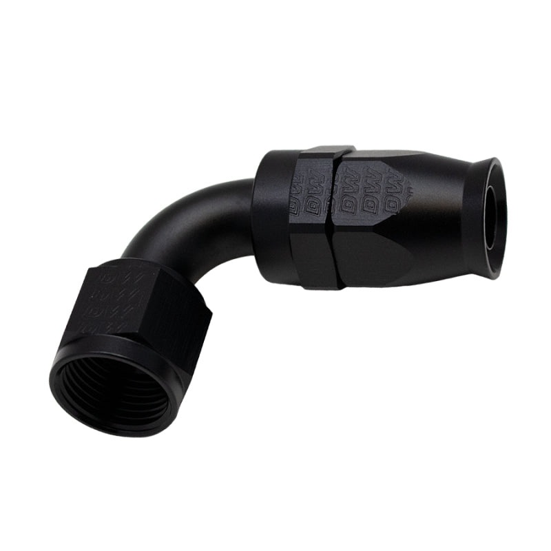 DeatschWerks 10AN Female Swivel 90-Degree Hose End PTFE (Incl Olive Insert) – Anodized Matte Black