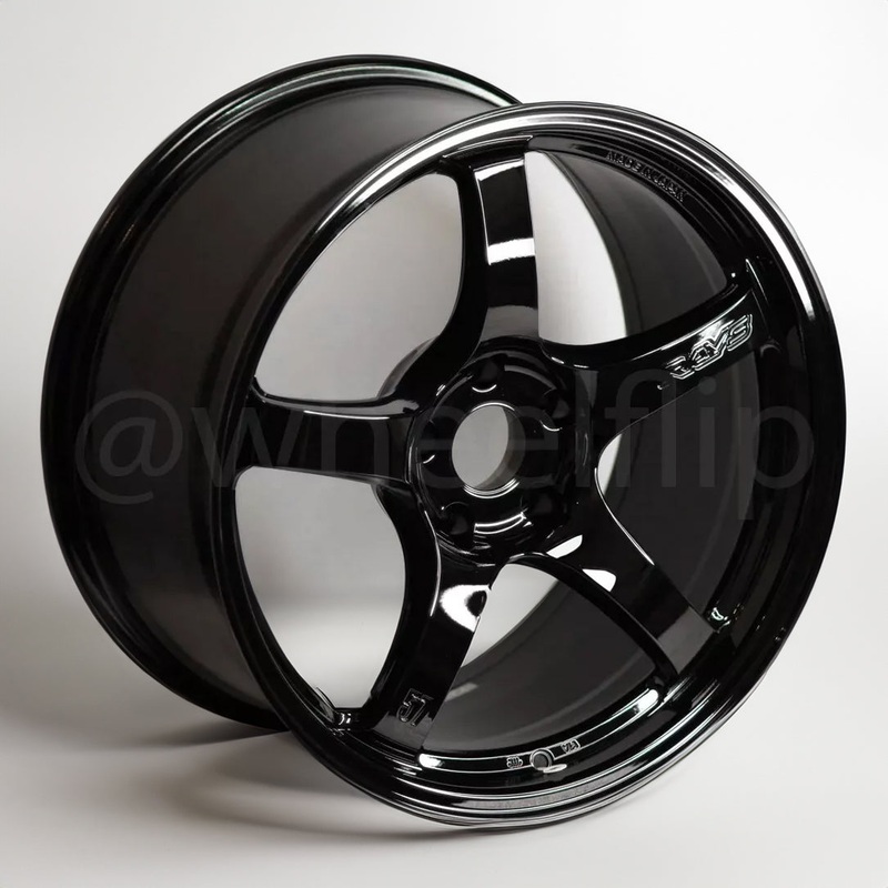 Gram Lights 57CR 18×9.5 +38 5×120 Glossy Black (SET)