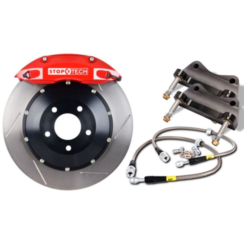 StopTech BBK 01-07 BMW M3 Rear Red ST-22 Calipers Slotted 345×28 Rotors Pads and SS Lines