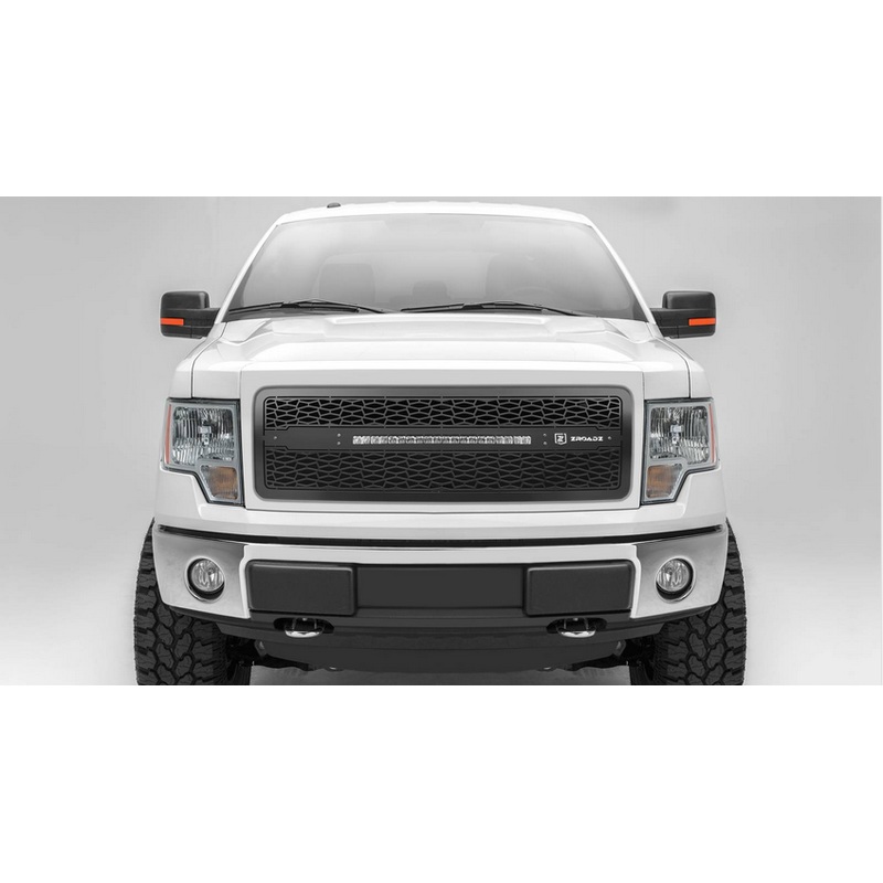 T-Rex ZROADZ Series 2009-2012 Ford F150 LED Lighted Grille w/ One 20 Inch Slim single row 2pc Grille (Black)