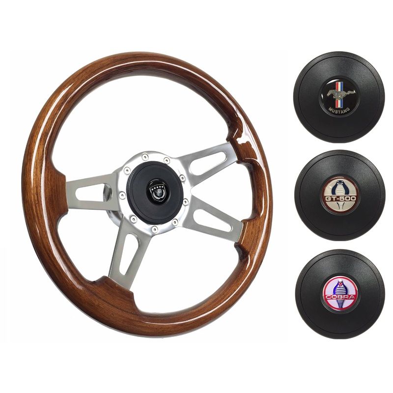 1964.5 Ford Mustang Steering Wheel Kit | Walnut Wood