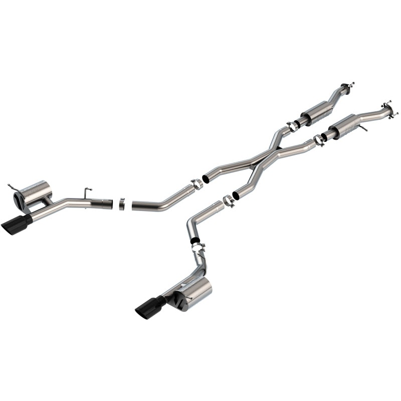 Borla 2021+ Dodge Durango SRT Hellcat 6.2L V8 AWD S-Type Cat-Back Exhaust System – Black Chrome Tips