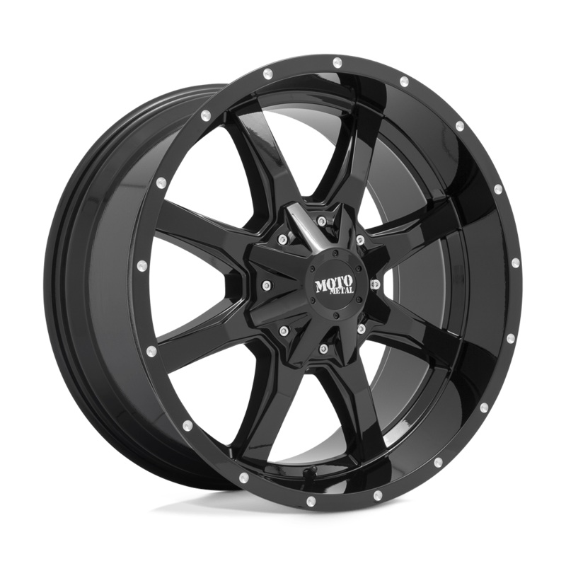 Moto Metal Wheels MO970 16″ 6×120/6×139.7 Gloss Black With Milled Lip